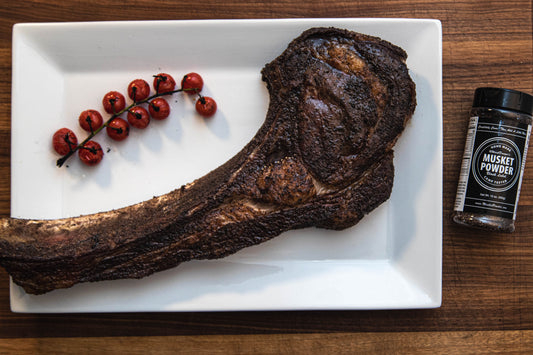 Tomahawk Steak with Black Label Musket Powder