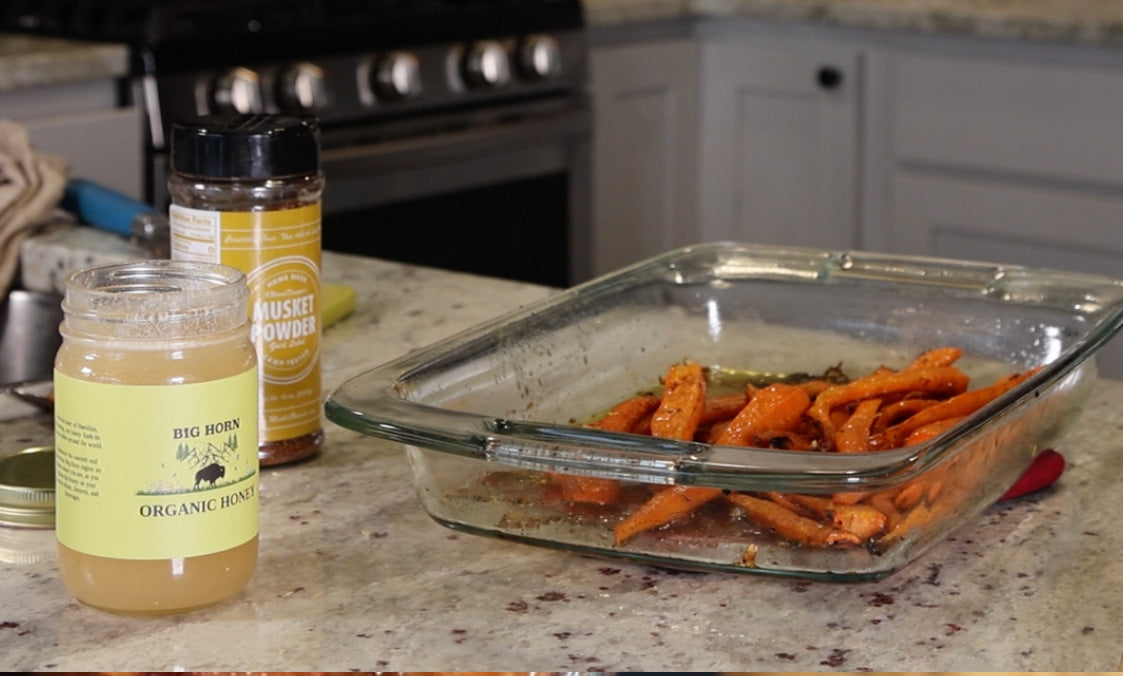 Glazed Honey Carrots with Gold Label