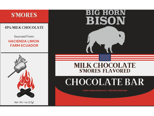 Big Horn Bison Pure S'mores Milk Chocolate Bar