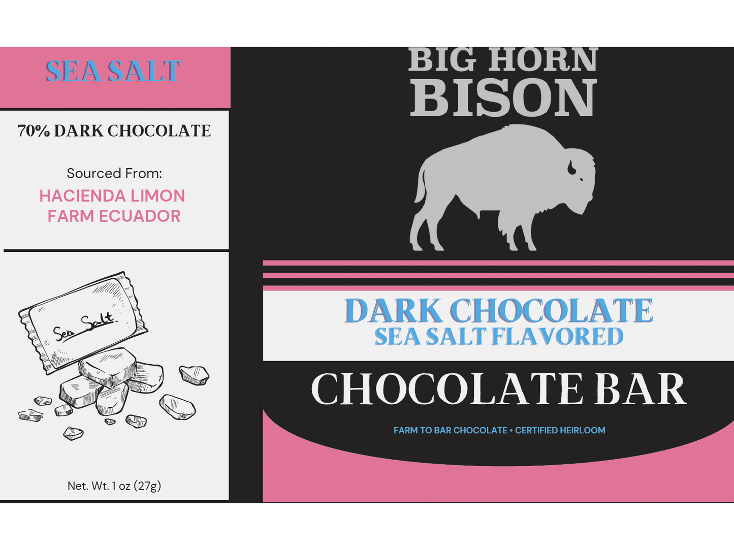 Big Horn Bison 70% Dark Chocolate Sea Salt