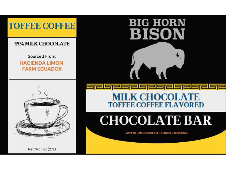 Big Horn Bison Chocolate Bar - Toffee Coffee